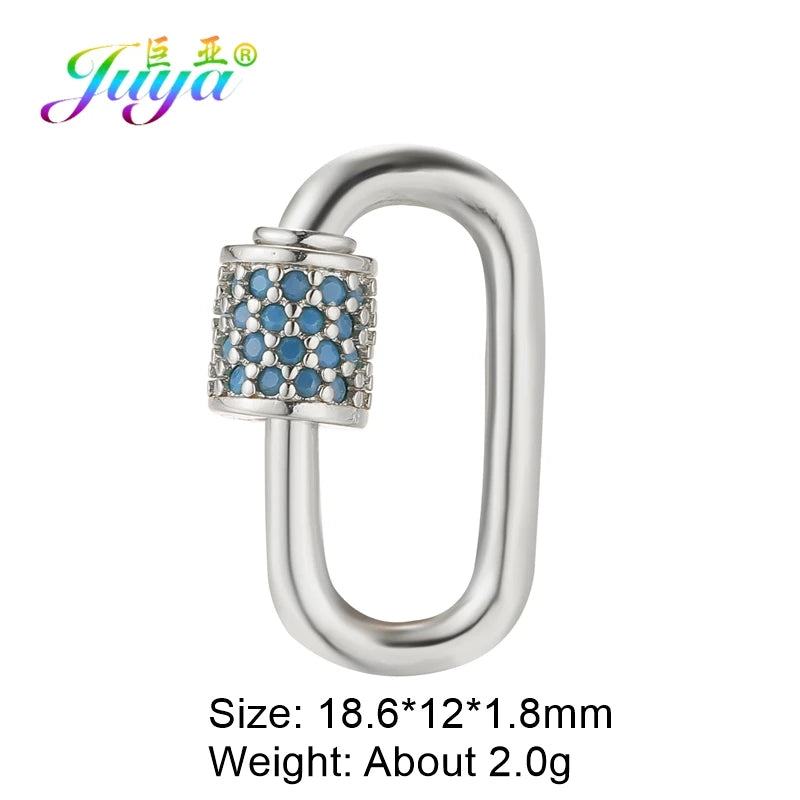 Juya DIY Decoration Carabiner Fastener Spring Lobster Screw Locket Clasps Accessories For Keychain Necklace Making