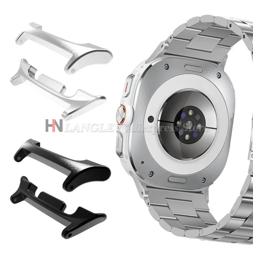 1 Pair Adapter for Samsung Galaxy Watch Ultra 2025 Metal Connector for Watch 8 40 44mm /8 Classic / 7 Ultra 22mm Watch Accessory