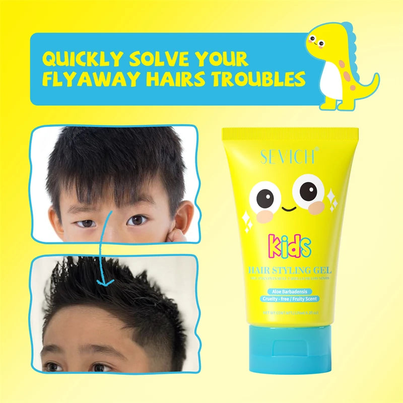 Hair Styling Wax For Litter Boy Natural Aloe Professional Hair Wax Stick Gel Long Lasting Strong Hold Fluffy Hair Pomade 125ml