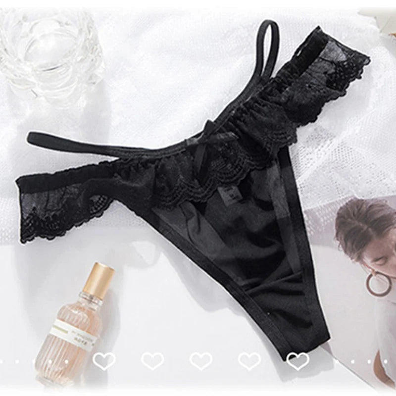 Women Sexy Lace Panties Low-waist Underwear Thong Female G String Breathable Lingerie Temptation Embroidery Intimates