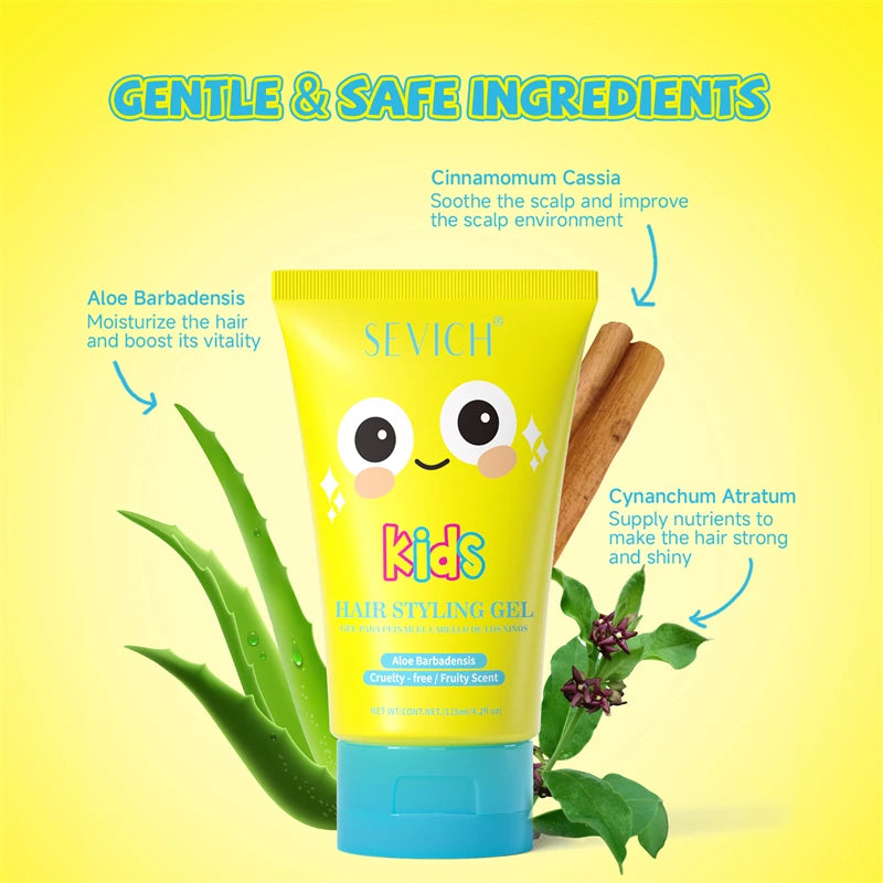 Hair Styling Wax For Litter Boy Natural Aloe Professional Hair Wax Stick Gel Long Lasting Strong Hold Fluffy Hair Pomade 125ml