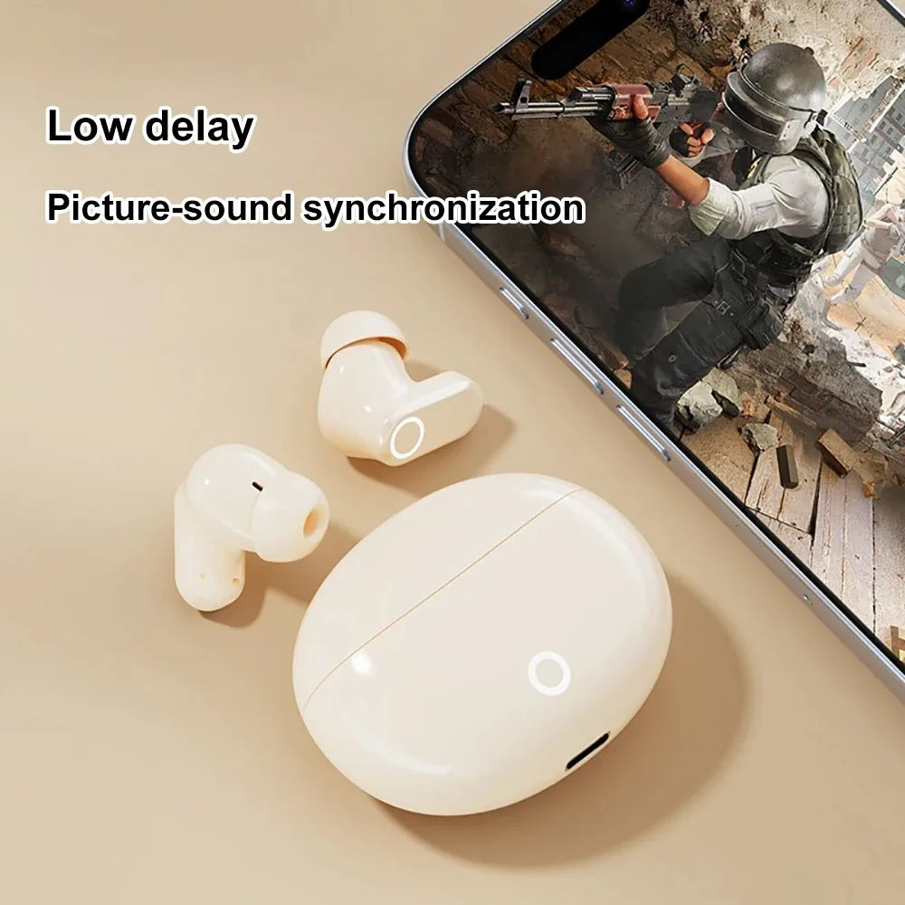 New In Ear Wireless Earphones Bluetooth 5.4 Headphones HiFi Stereo Sound Built-in Mic ENC Noise Reduction Headphone for iPhone