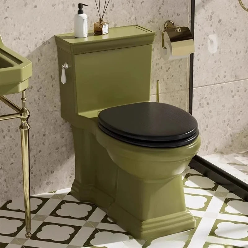 Toilet household personalized American color ordinary ceramic integrated toilet