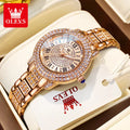 OLEVS Luxury Fashion ladies' watches Diamond dial waterproof diamond inlaid quartz watch for women beautiful trend dress watch