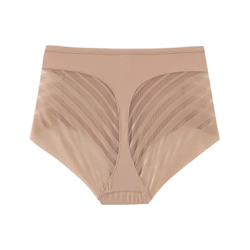 High Rise Briefs Women Seamless Panties High Elastic Panties Tummy Control Shapewear Glossy Underwear Sexy Lingerie M-3XL