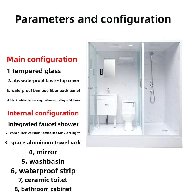Integral shower room Integrated shower room Bathroom  integrated bathroom Simple toilet Dry and wet separation