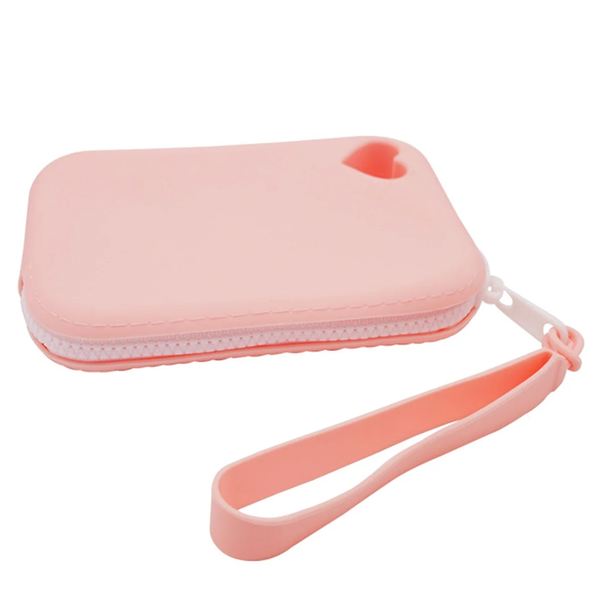ABQR Portable Silicone Dog Treat Bag - Pet Snack Pouch for Training and Walking, for Outdoor Use Light Pink