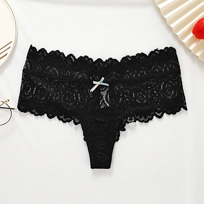 TERMEZY Women Sexy Thongs Lace Panties Low-waist Briefs Intimates Underwear Female G-String Breathable Lingerie Temptation Panty