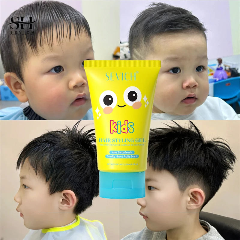 Hair Styling Wax For Litter Boy Natural Aloe Professional Hair Wax Stick Gel Long Lasting Strong Hold Fluffy Hair Pomade 125ml