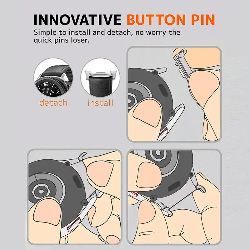 22mm WatchBand Connector for samsung Watch 8/8 classic 44mm 40mm Metal Stainless Steel Watch Strap Adapter Smart Accessories