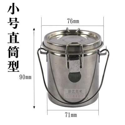 Paint Brush Cleaner and Holder Airtight Stainless Steel Brush Washer Bucket for Painting with Removable Porous Filter Art