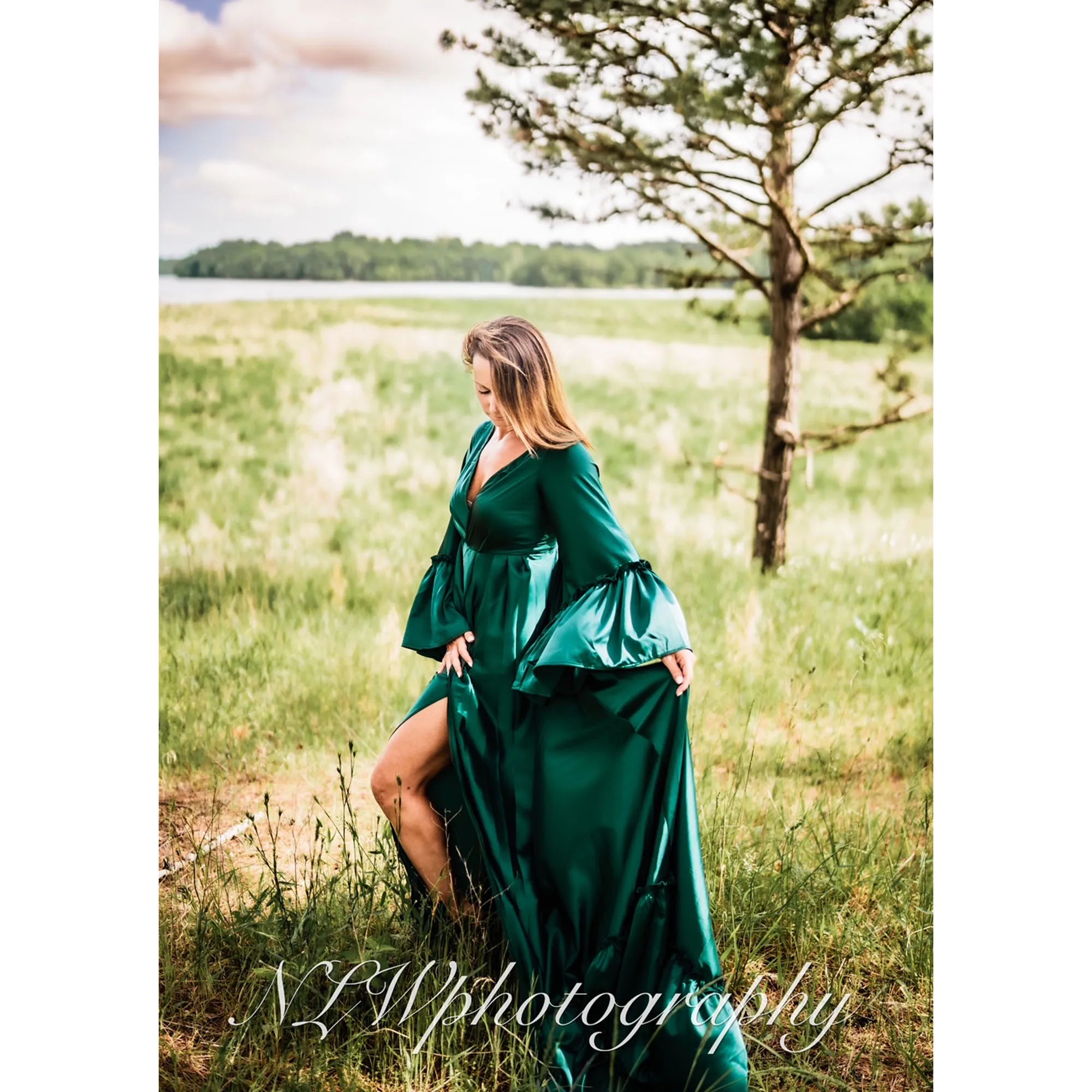 Don&Judy Elegant Wedding Party Dresses Bride Travel Shooting Evening Gown vestidos de novia Women Vintage Maternity Photography