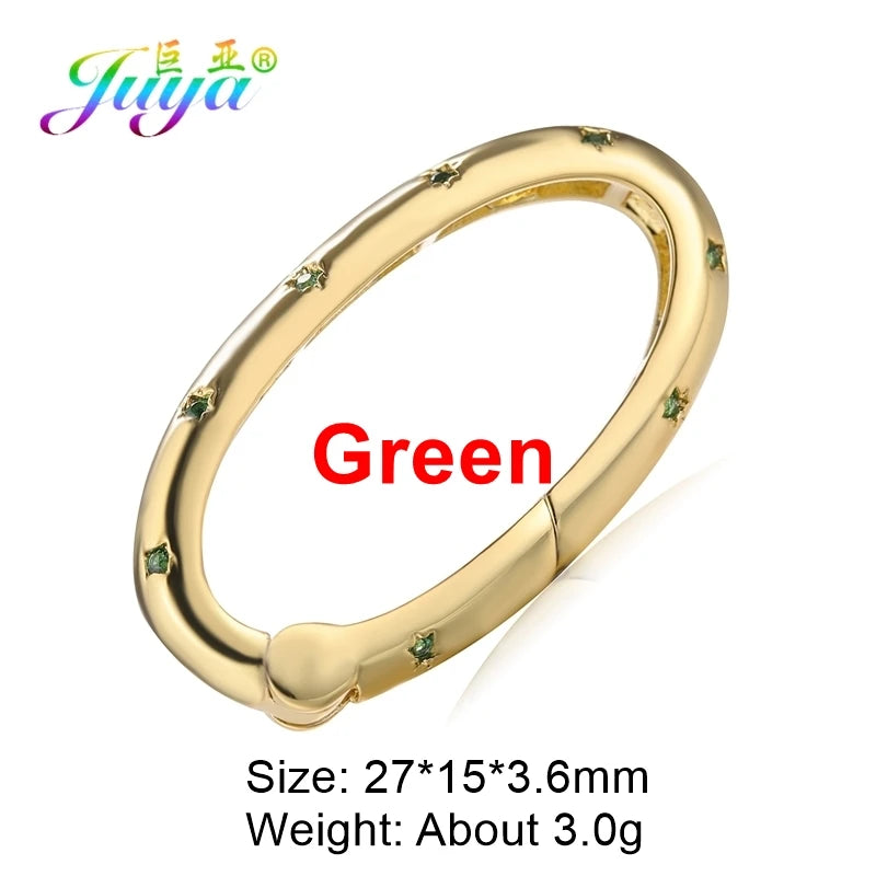 Juya DIY Decoration Carabiner Fastener Spring Lobster Screw Locket Clasps Accessories For Keychain Necklace Making