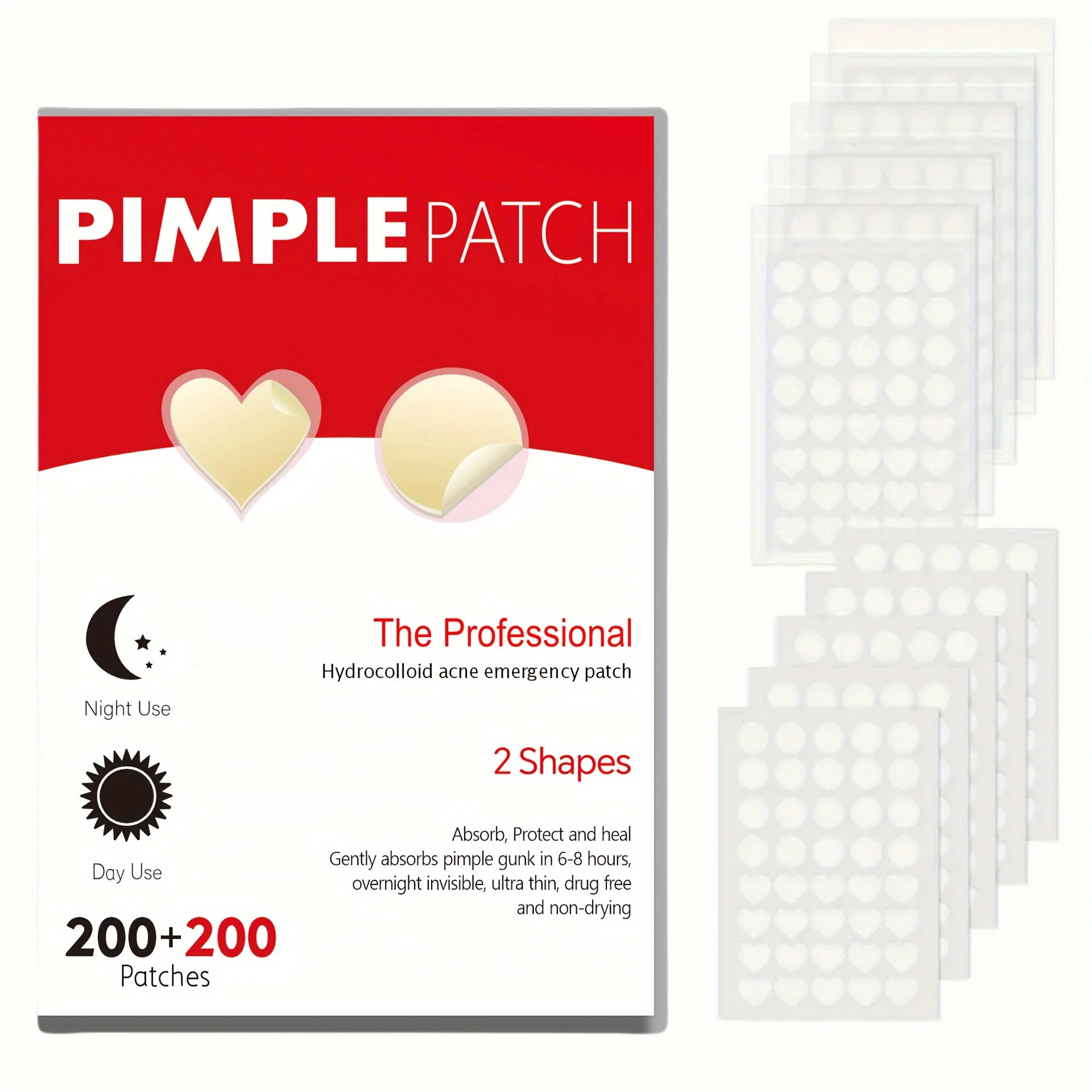 36 pieces of multi-color star acne patches, facial acne patches, concealer acne patches, and pimples patches, ultra-thin.