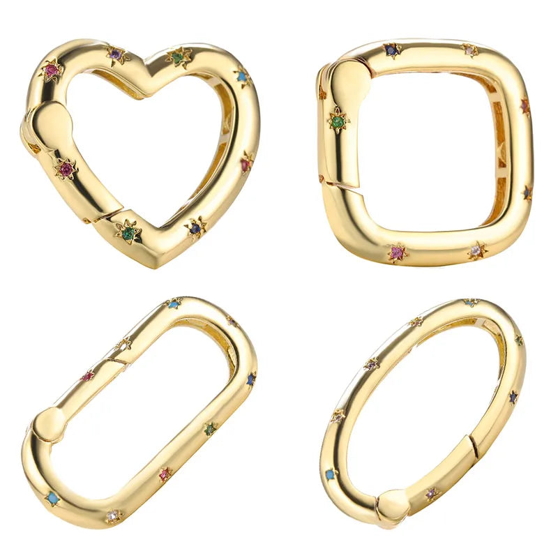 Juya DIY Decoration Carabiner Fastener Spring Lobster Screw Locket Clasps Accessories For Keychain Necklace Making