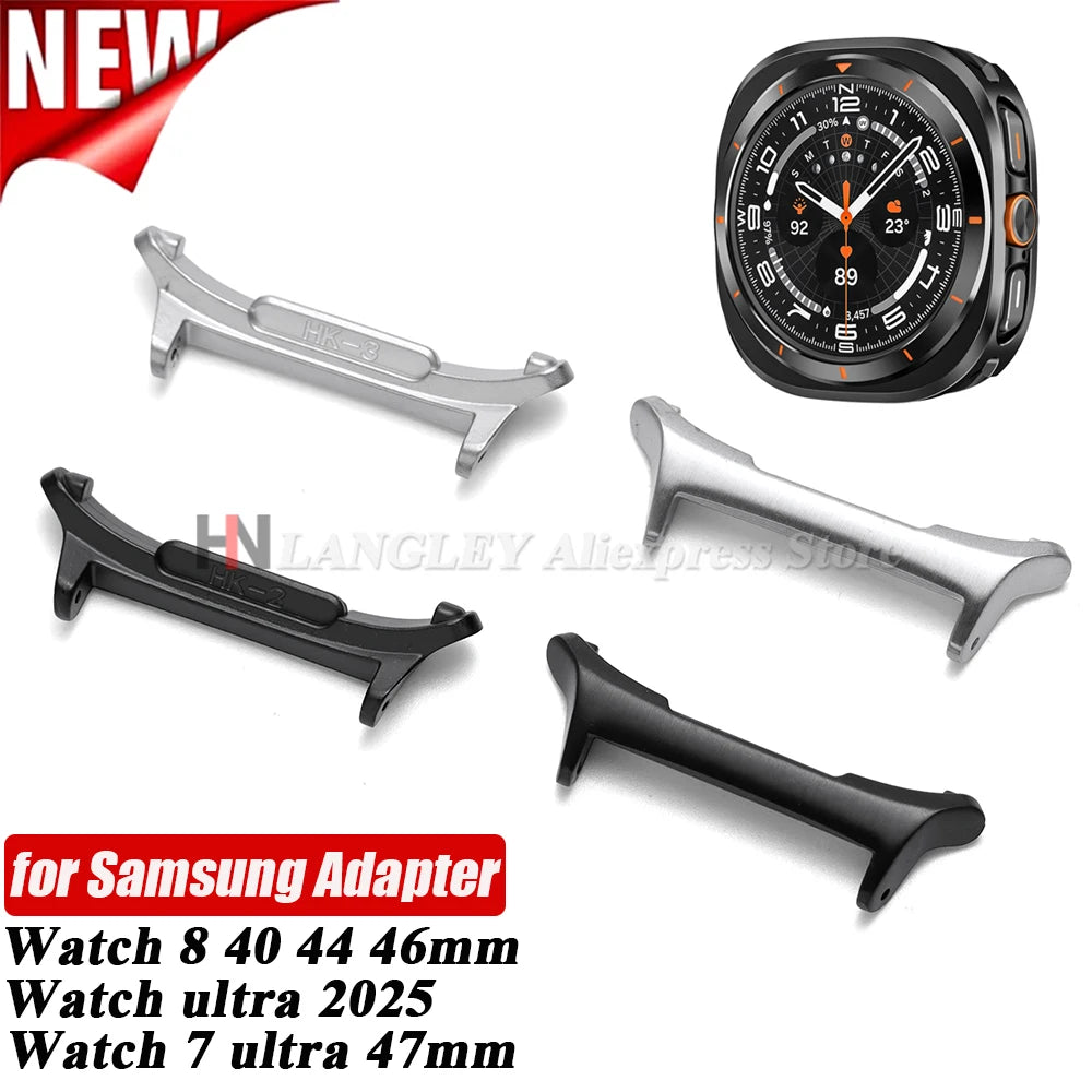 1 Pair Adapter for Samsung Galaxy Watch Ultra 2025 Metal Connector for Watch 8 40 44mm /8 Classic / 7 Ultra 22mm Watch Accessory