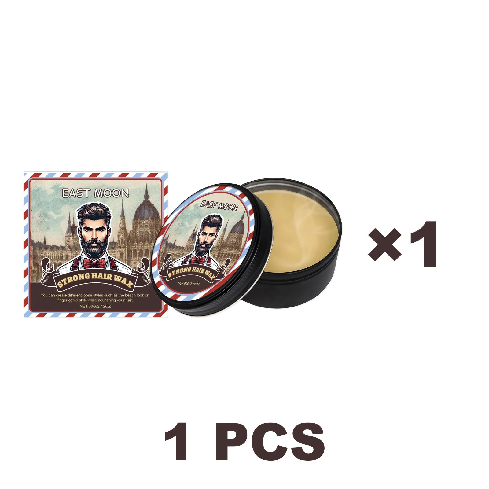 East Moon Strong Hair Wax Long Lasting Stying Non Greasy Soften Smoothing Edge Control Barbershop Tools Unisex Hairdressing Care