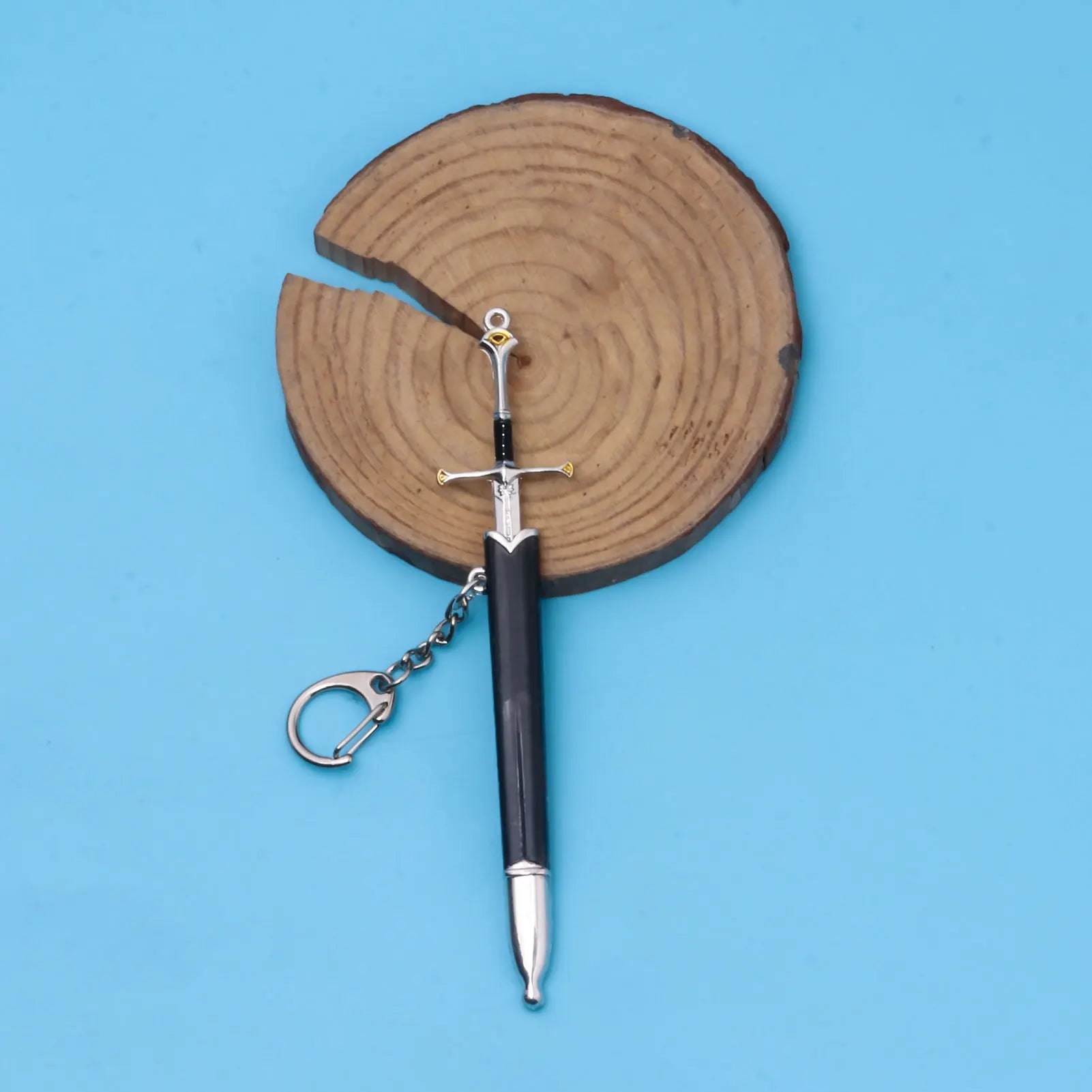 Aragorn Narthil Sword Keychains Medieval Weapon Metal Katana Samurai Sword Keychain Ornaments Gifts Toys for Boys Collects