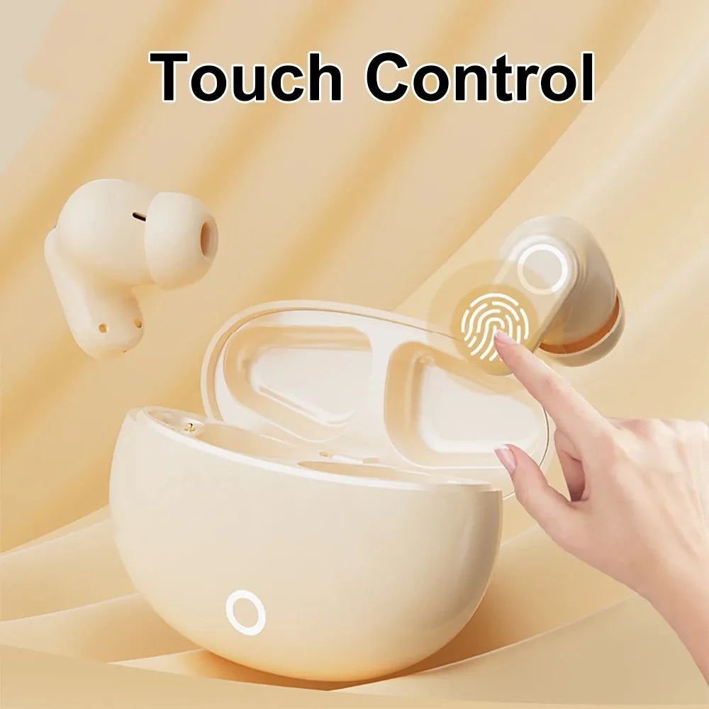 New In Ear Wireless Earphones Bluetooth 5.4 Headphones HiFi Stereo Sound Built-in Mic ENC Noise Reduction Headphone for iPhone