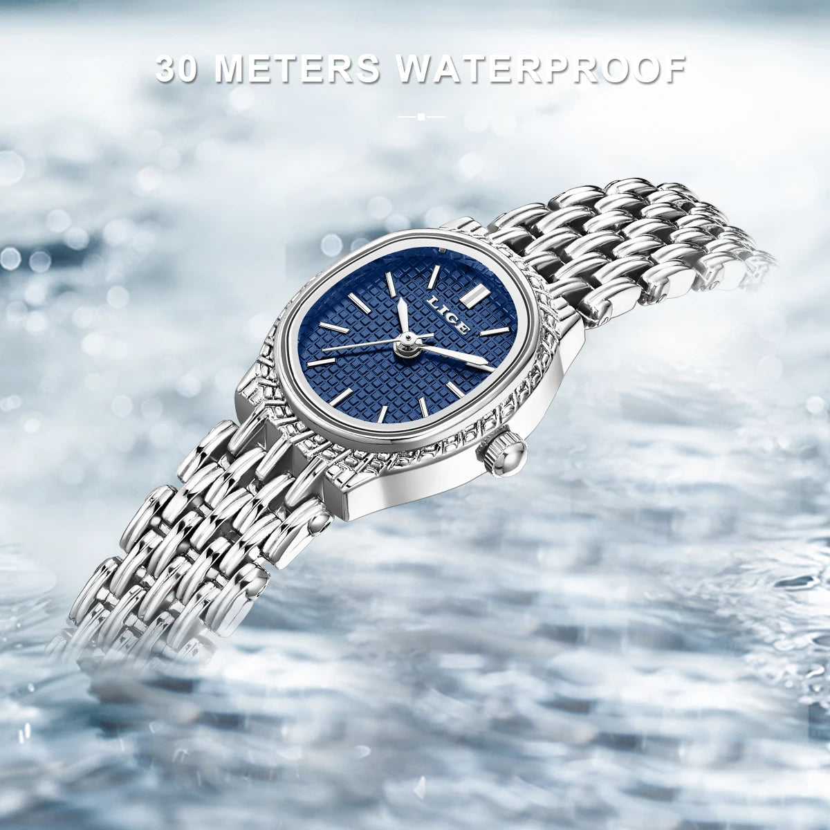 LIGE Fashion Elegant Quartz Woman Watch Classic Luxury Simple Dial Waterproof Ladies Bracelet Women's Wristwatch Clock Gift New