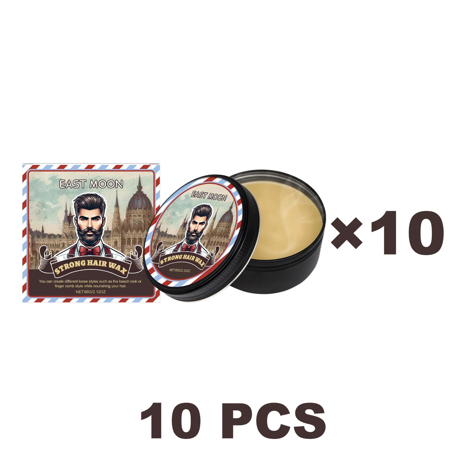 East Moon Strong Hair Wax Long Lasting Stying Non Greasy Soften Smoothing Edge Control Barbershop Tools Unisex Hairdressing Care