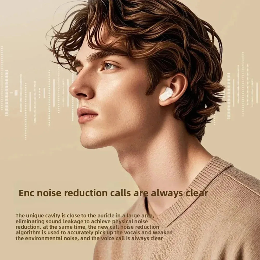 New In Ear Wireless Earphones Bluetooth 5.4 Headphones HiFi Stereo Sound Built-in Mic ENC Noise Reduction Headphone for iPhone