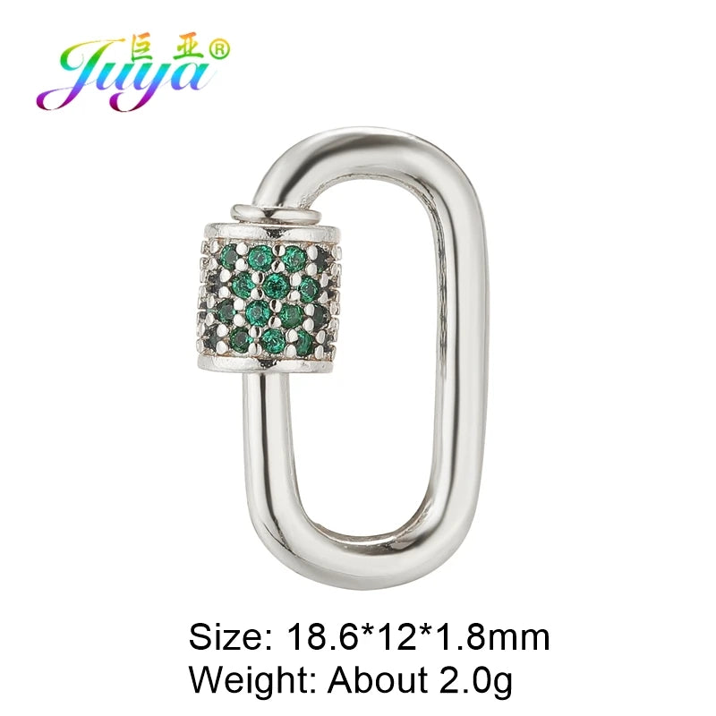 Juya DIY Decoration Carabiner Fastener Spring Lobster Screw Locket Clasps Accessories For Keychain Necklace Making