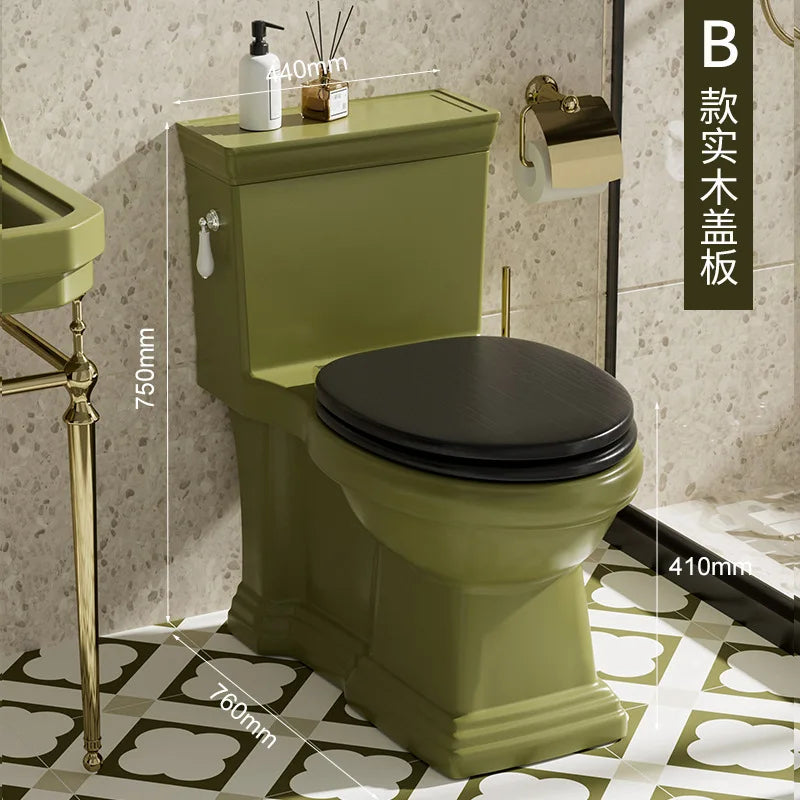 Toilet household personalized American color ordinary ceramic integrated toilet