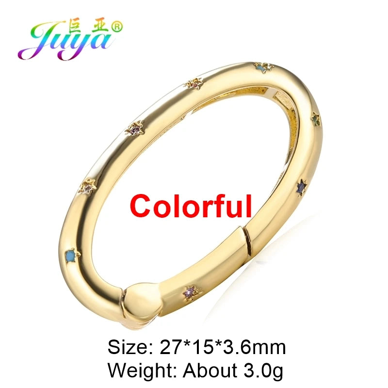 Juya DIY Decoration Carabiner Fastener Spring Lobster Screw Locket Clasps Accessories For Keychain Necklace Making