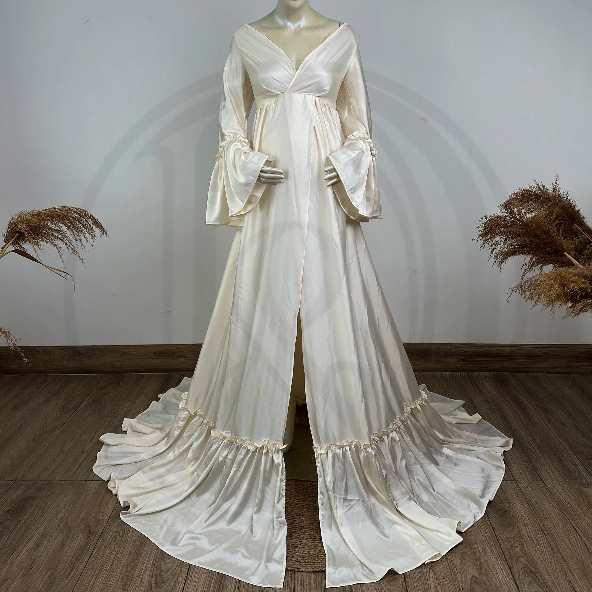 Don&Judy Elegant Wedding Party Dresses Bride Travel Shooting Evening Gown vestidos de novia Women Vintage Maternity Photography