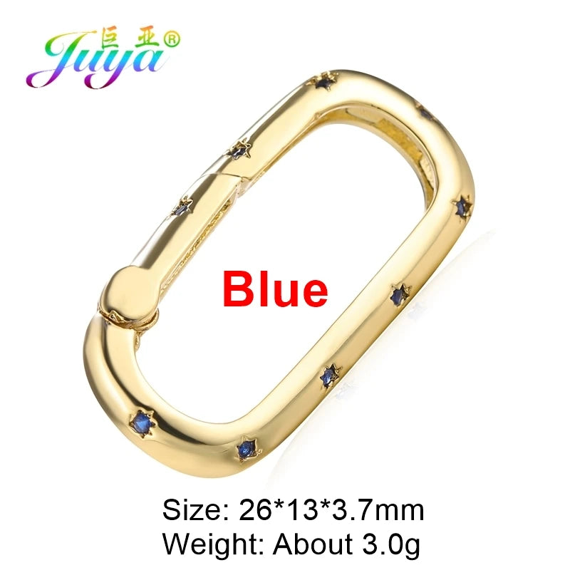 Juya DIY Decoration Carabiner Fastener Spring Lobster Screw Locket Clasps Accessories For Keychain Necklace Making