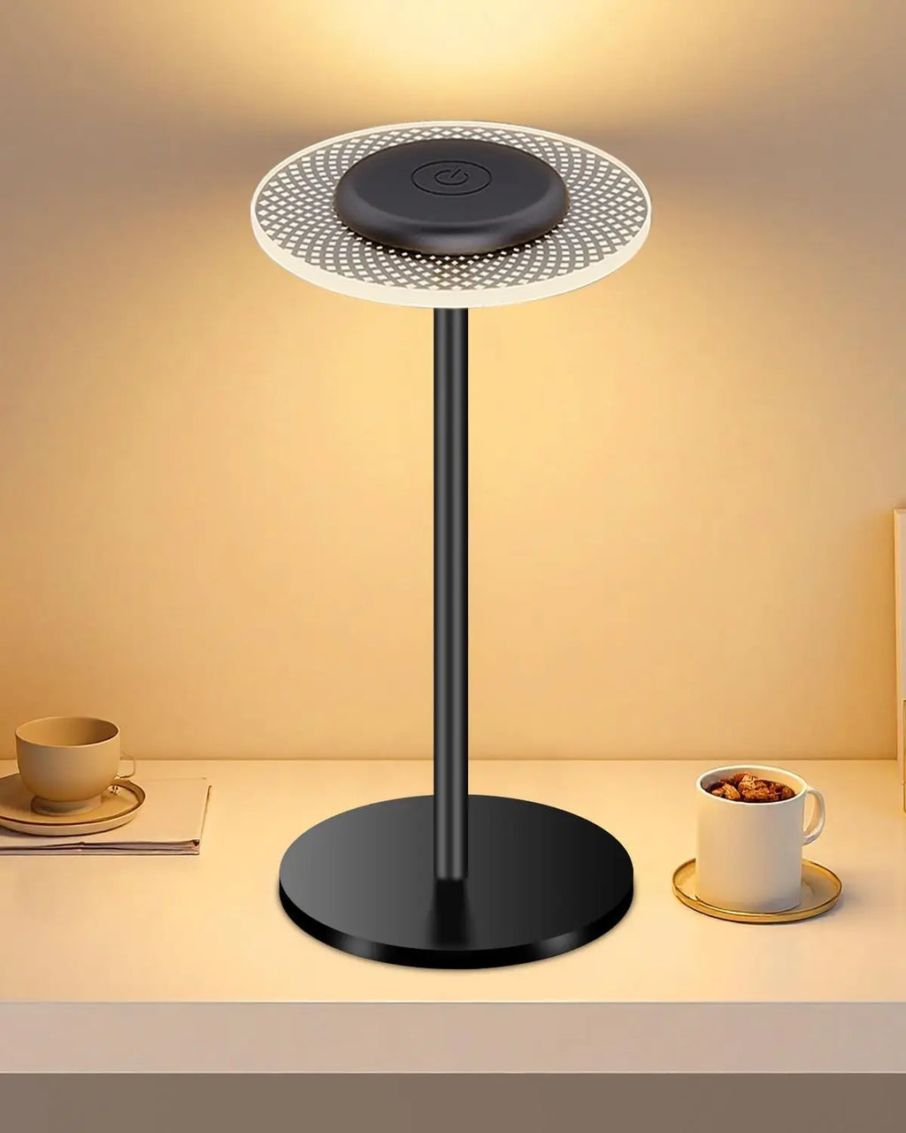 LED Table Lamp Wireless Desk Lamp Bedside Light Touch Dimmable RGBW Warm Light USB-C Charging 2200mAh Battery IP54 Waterproof