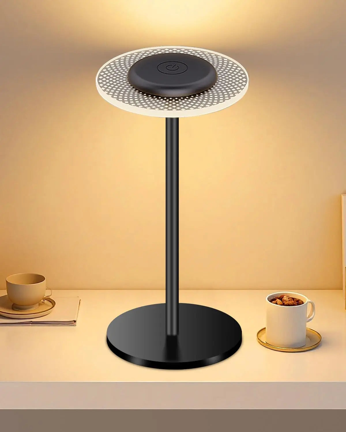 LED Table Lamp Wireless Desk Lamp Bedside Light Touch Dimmable RGBW Warm Light USB-C Charging 2200mAh Battery IP54 Waterproof