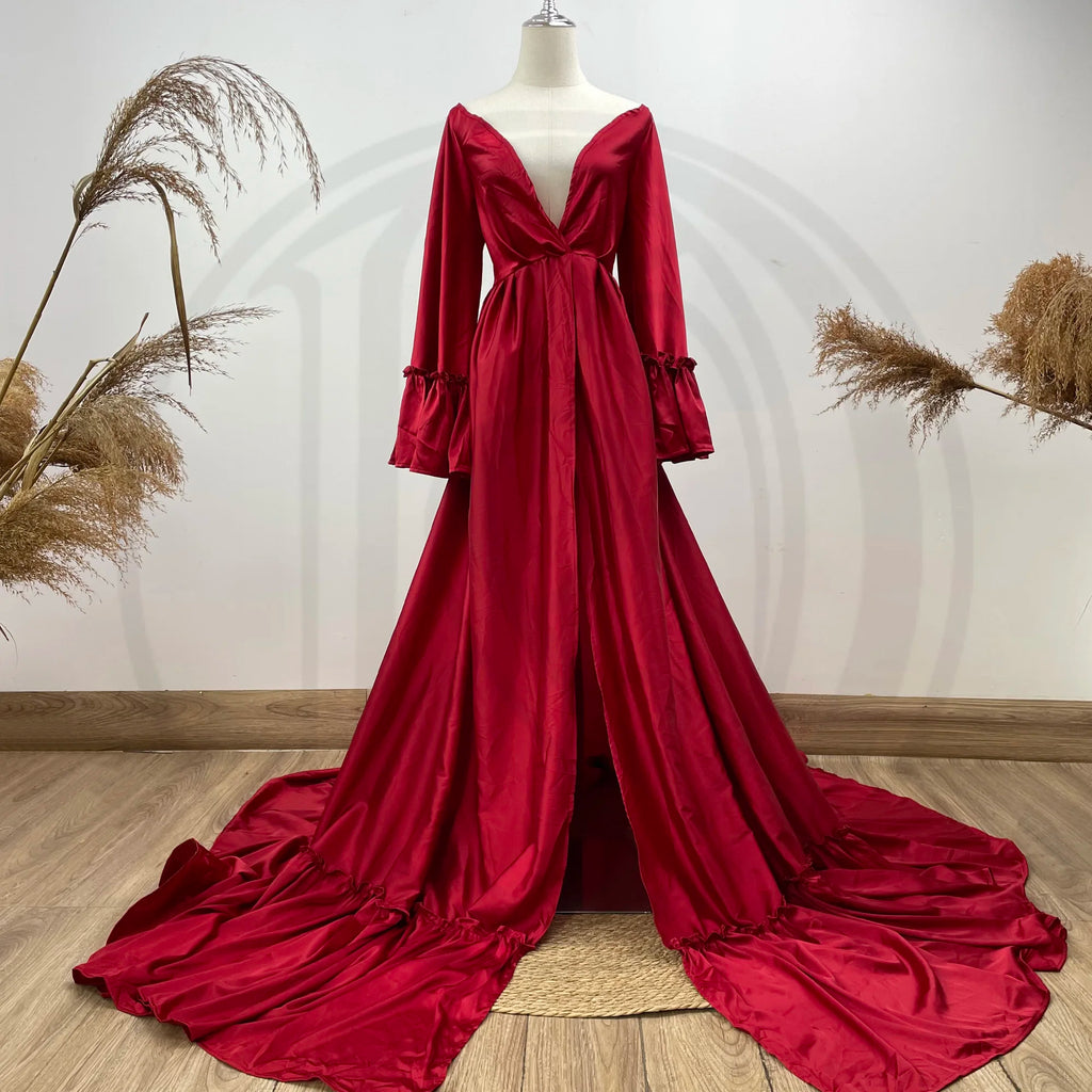 Don&Judy Elegant Wedding Party Dresses Bride Travel Shooting Evening Gown vestidos de novia Women Vintage Maternity Photography