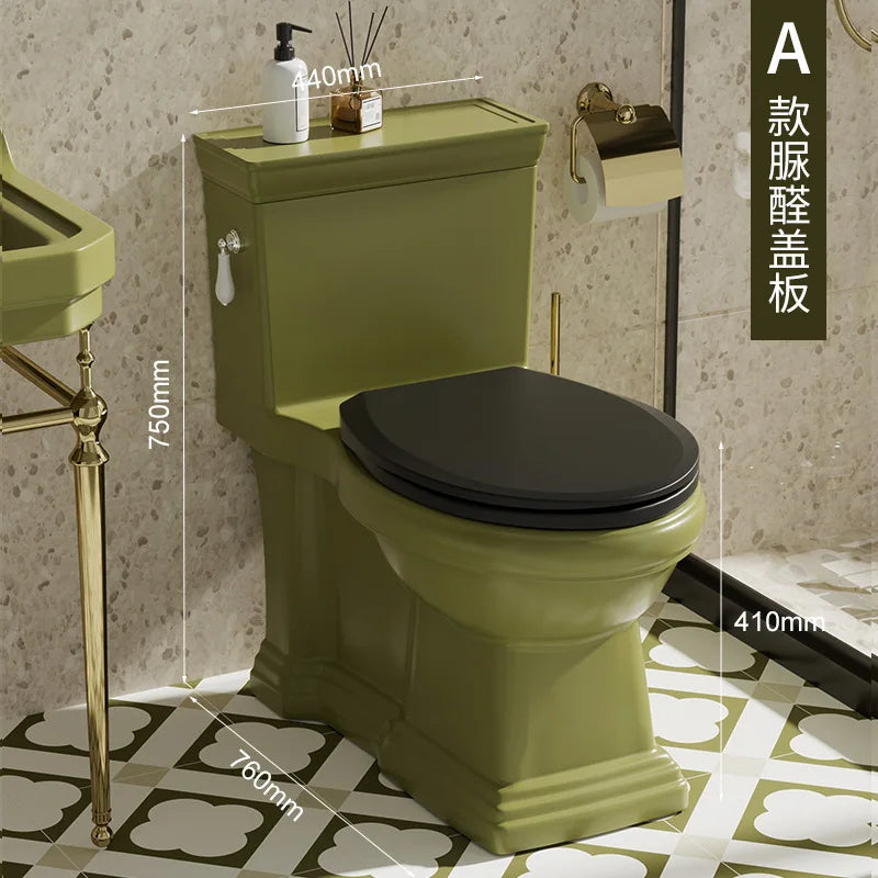 Toilet household personalized American color ordinary ceramic integrated toilet