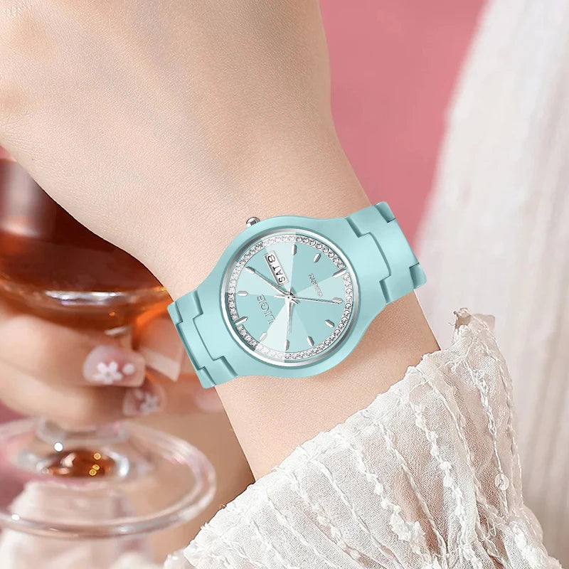 LIGE Brand Woman Watch Ceramics Strap Simple Waterproof Calendar Week Quartz Watches for Women Elegant Ladies Bracelet for Gifts