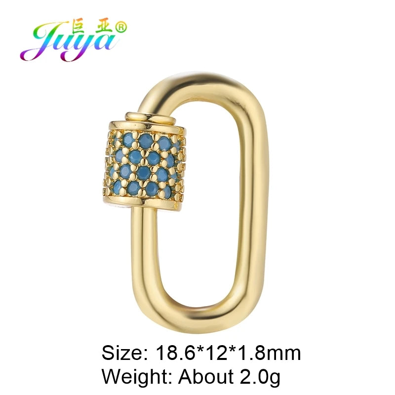 Juya DIY Decoration Carabiner Fastener Spring Lobster Screw Locket Clasps Accessories For Keychain Necklace Making