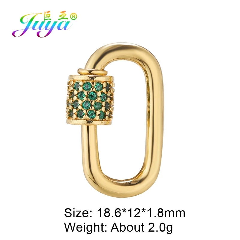 Juya DIY Decoration Carabiner Fastener Spring Lobster Screw Locket Clasps Accessories For Keychain Necklace Making