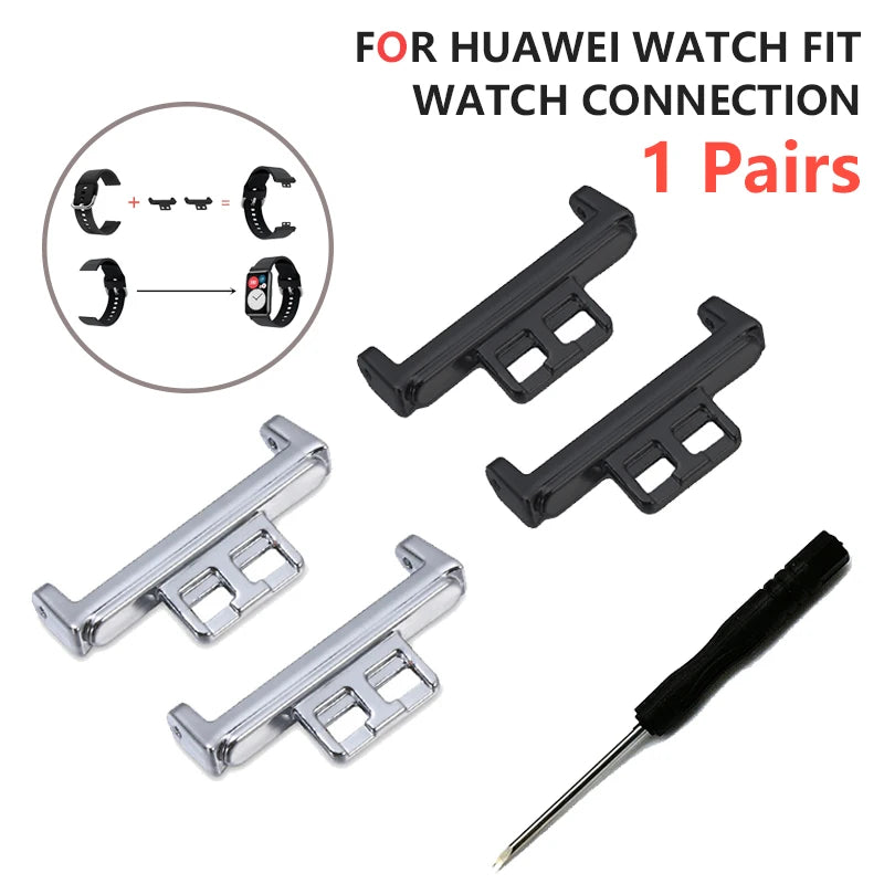 1Pair Watch Strap Connector for-Huawei Watch Fit Watch Band Adapter Smart Wristband Adapter Watchband Connection Accessories