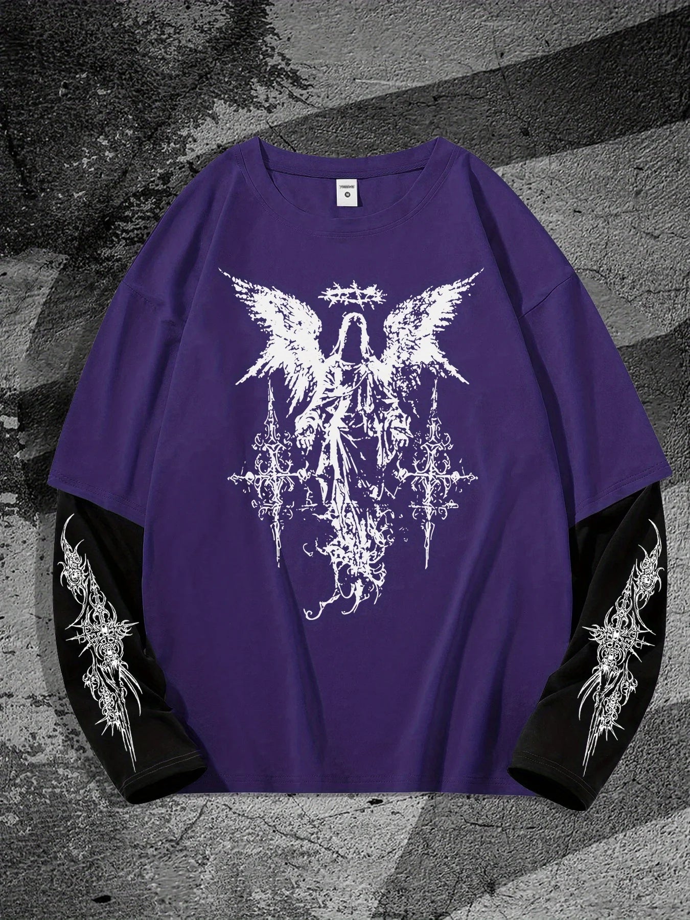 New men's long-sleeved T-shirt for Spring and Autumn 2025 casual roller skating 3D printed street men's wear