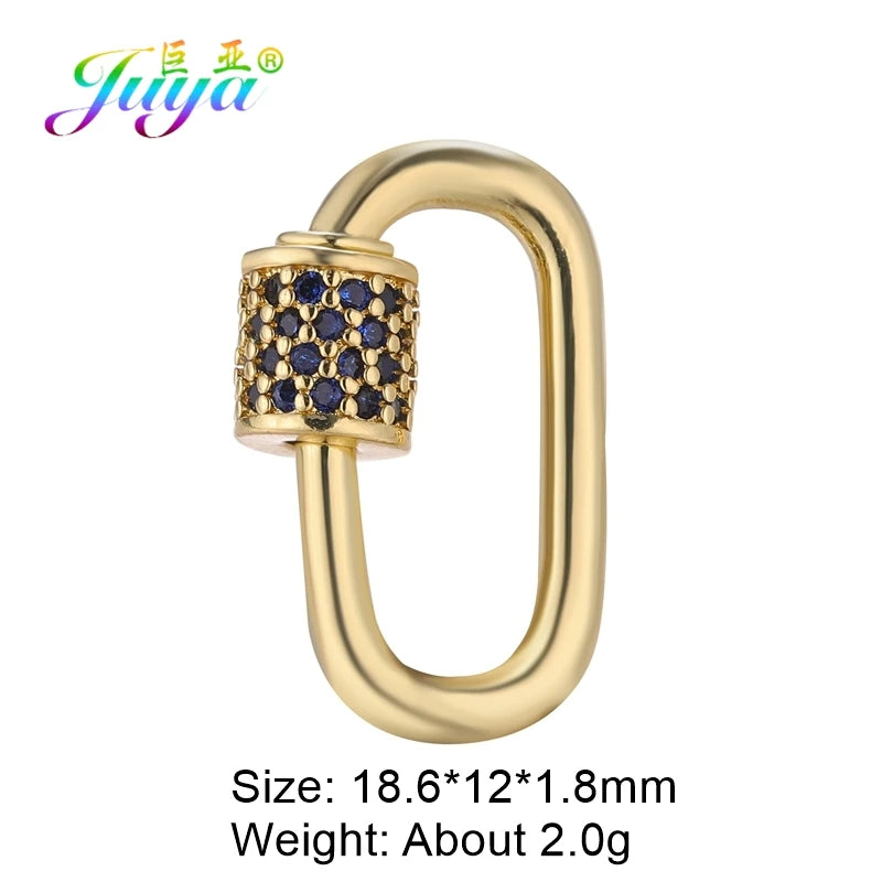 Juya DIY Decoration Carabiner Fastener Spring Lobster Screw Locket Clasps Accessories For Keychain Necklace Making