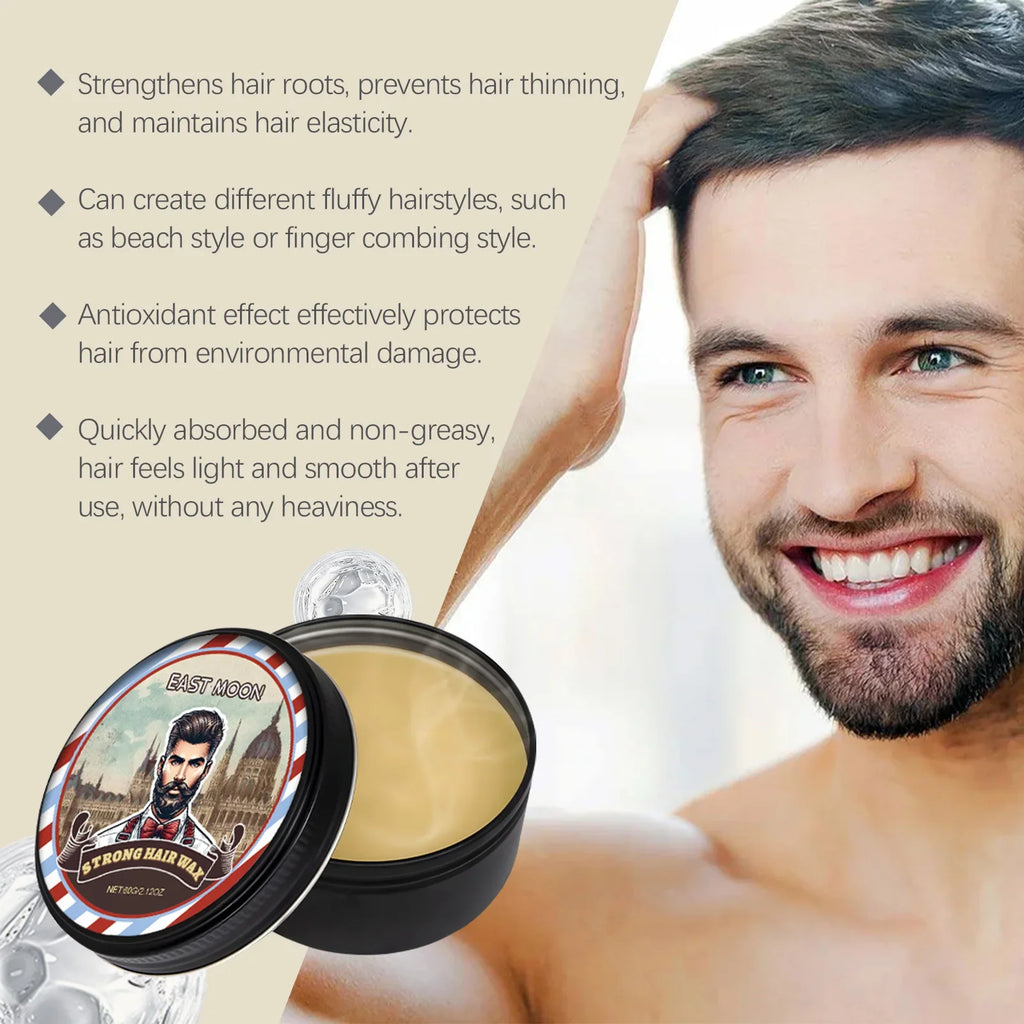 East Moon Strong Hair Wax Long Lasting Stying Non Greasy Soften Smoothing Edge Control Barbershop Tools Unisex Hairdressing Care